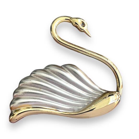 brooch Jewelry - Vintage Sterling Silver 925 Jewelry Carla Co. Swan Pin Brooch